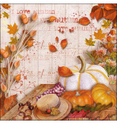 Servietten 13316835, mehrfarbig / Farben des Herbstes, 3-lagig, 33x33cm