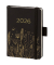Buchkalender 02-0357, V-Book, schwarz, 1 Woche / 2 Seiten, 9x14cm (A6), 2026