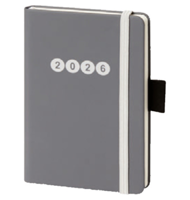 Buchkalender 02-0358, dunkelgrün, 1 Woche / 2 Seiten, 9x14cm (A6), 2026