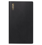 Taschenkalender 70-12 122 906, schwarz, 1 Woche / 1 Seite, 