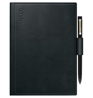 Taschenkalender Kunststoff schwarz