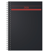 Buchkalender 70-21 822 906, schwarz, 1 Tag / 1 Seite, 14,8x21cm, 2026