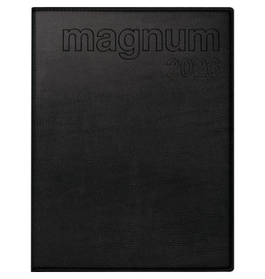 Buchkalender 70-27 064 906, schwarz, 1 Woche / 2 Seiten, 