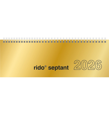 Querkalender 70-36 121 916, septant, 1 Woche / 2 Seiten, 30,5x10,5cm (BxH), 2026