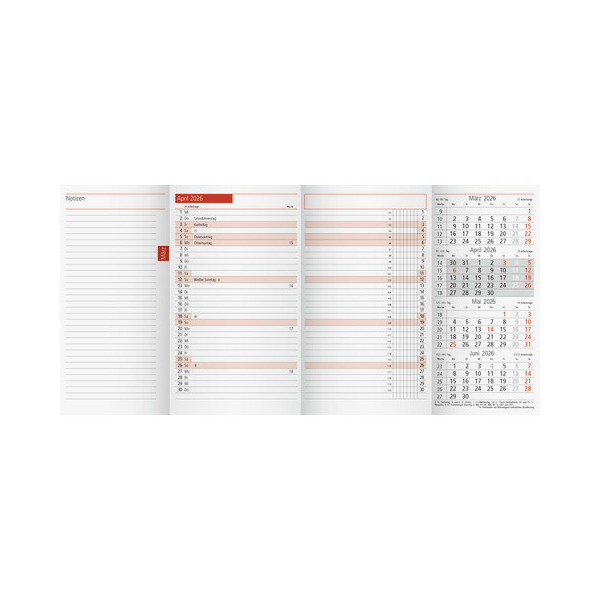 4003273791565 - 5 x Ersatzkalendarium TM12 87x153cm 1 Monat 2 Seiten 2026