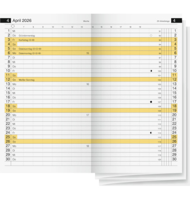 Nachfüllung Taschenkalender 2026