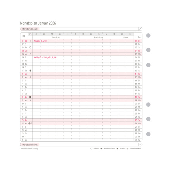 4004182088487 - Monatsplan Midi 2026 4004182088487 Chronoplan