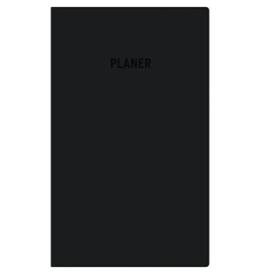 Taschenkalender 660065, schwarz, 1 Monat / 1 Seite, 9,5x16cm, 2026