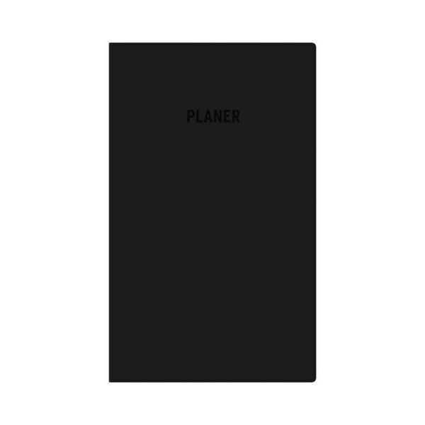 Zettler Taschenkalender 660065, Leporello, schwarz, 1 Monat / 1 Seite, 9,5x16cm, 2026 4069095014350 Zettler