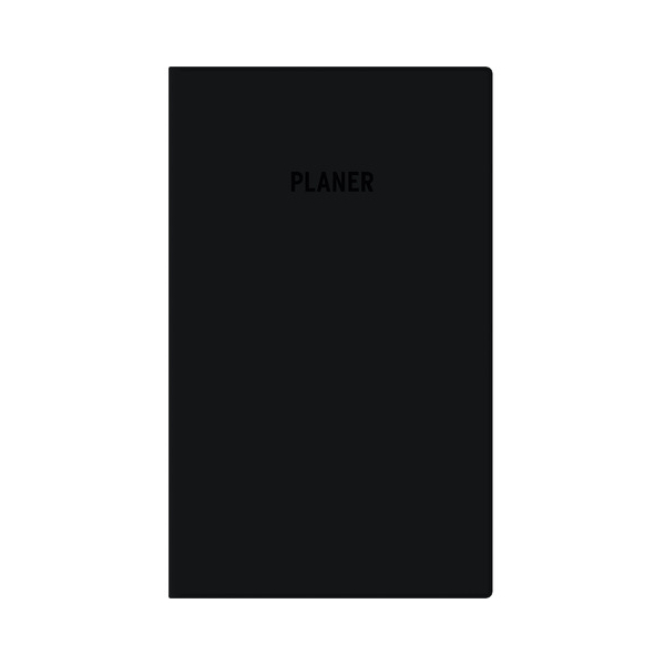 Zettler Taschenkalender 560-1020, schwarz, 1 Woche / 2 Seiten, 9,5x16cm, 2026 4069095014473 Zettler