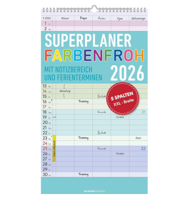 Familienplaner Farbenfroh 2026