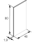 Spiegel Mads 137198 silber 40,0 x 3,0 x 80,0 cm