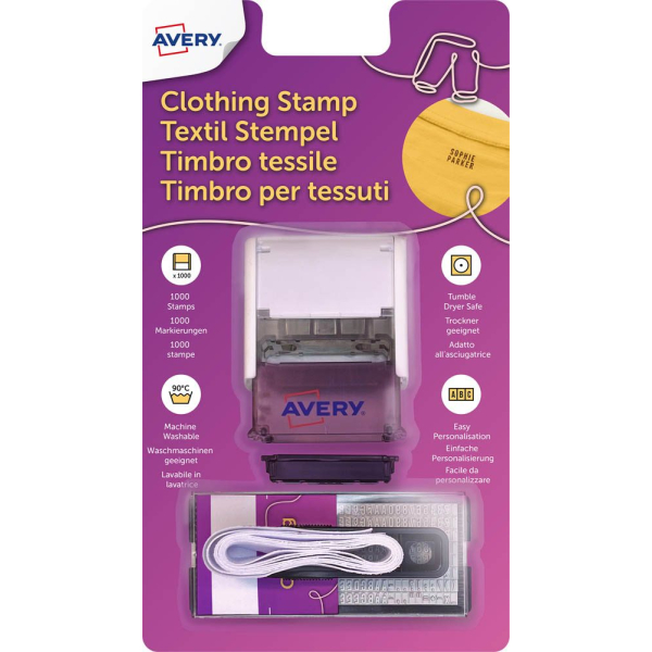 5014702152214 - Textilstempel  selbstfärbend schwarz ohne Logo 5014702152214 AVERY Zweckform