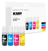  schwarz, cyan, magenta, gelb Tintenflaschen kompatibel zu Canon PFI-050 BKCMY, 4er-Set