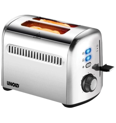 2er Retro Toaster silber