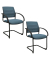 2 Topstar Besucherstühle AIRWORK MEETING 20.1 BB400BMT6CX6 petrol Stoff