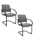 2 Topstar Besucherstühle AIRWORK MEETING 20.1 BB400BMT3CX3 grau Stoff