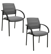 2 Topstar Besucherstühle AIRWORK MEETING 10.1 BB200BMT3CX3 grau Stoff