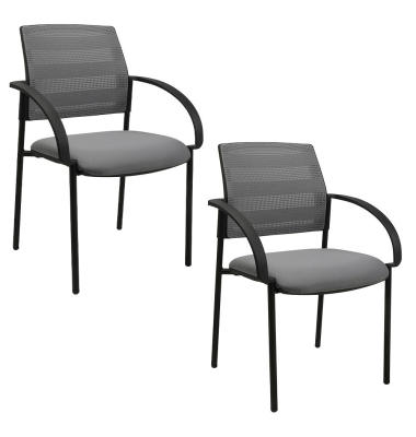 2 Topstar Besucherstühle AIRWORK MEETING 10.1 BB200BMT3CX3 grau Stoff