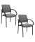 2 Topstar Besucherstühle AIRWORK MEETING 10.1 BB200BMT3CX3 grau Stoff