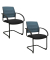 2 Topstar Besucherstühle AIRWORK MEETING 20 BB400BMT0CX6 petrol, schwarz Stoff