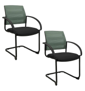 2 Topstar Besucherstühle AIRWORK MEETING 20 BB400BMT0CX5 mint, schwarz Stoff