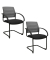 2 Topstar Besucherstühle AIRWORK MEETING 20 BB400BMT0CX3 grau, schwarz Stoff