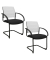 2 Topstar Besucherstühle AIRWORK MEETING 20 BB400BMT0CX2 schwarz, weiß Stoff