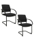 2 Topstar Besucherstühle AIRWORK MEETING 20 BB400BMT0CX0 schwarz Stoff