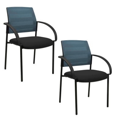 2 Topstar Besucherstühle AIRWORK MEETING 10 BB200BMT0CX6 petrol, schwarz Stoff