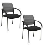 2 Topstar Besucherstühle AIRWORK MEETING 10 BB200BMT0CX3 grau, schwarz Stoff