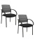 2 Topstar Besucherstühle AIRWORK MEETING 10 BB200BMT0CX3 grau, schwarz Stoff
