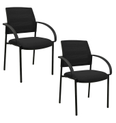 2 Topstar Besucherstühle AIRWORK MEETING 10 BB200BMT0CX0 schwarz Stoff