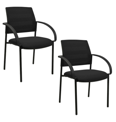 2 Topstar Besucherstühle AIRWORK MEETING 10 BB200BMT0CX0 schwarz Stoff
