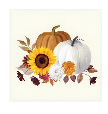 Motivserviette 33x33cm Herbst