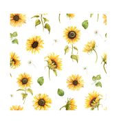 Motivservietten Atelier 1211-25043, mehrfarbig / Sonnenblumen, 3-lagig, 33x33cm