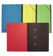 Ordnungsmappe DIN A4 12 Fächer Colorkarton 420g rot