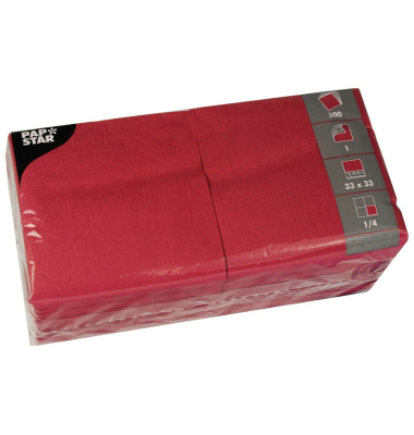 Servietten weinrot 1-lagig 33,0 x 33,3 cm