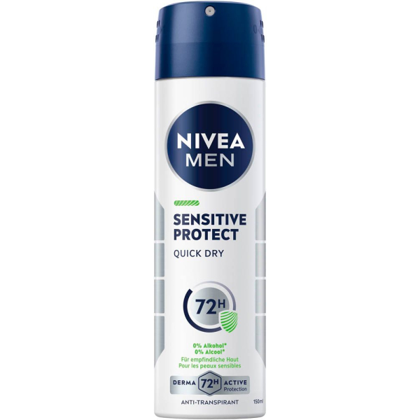 4005900843883 - NIVEA Deo Anti-Transpirant Spray 150 ml Deospray für starken Schutz vor Körpergeruch und Achselnässe Sensitive Protect for Men