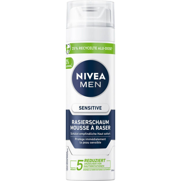 4005900922212 - NIVEA MEN Sensitive Rasierschaum Milder Rasierschaum für empfindliche Haut 200 ml - Dose 4005900922212 - NIVEA MEN Sensitive Rasierschaum Milder Rasierschaum für empfindliche Haut 200 ml - Dose