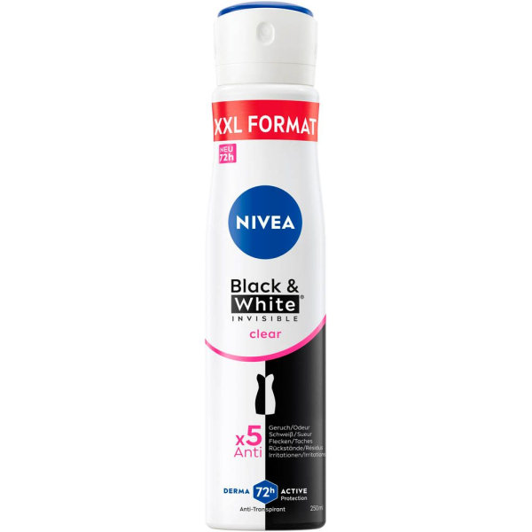 4006000050379 - Black & White INVISIBLE clear XXL Deo-Spray 2500 ml 4006000050379 250 Milliliter 4006000050379 - Black & White INVISIBLE clear XXL Deo-Spray 2500 ml 4006000050379 250 Milliliter