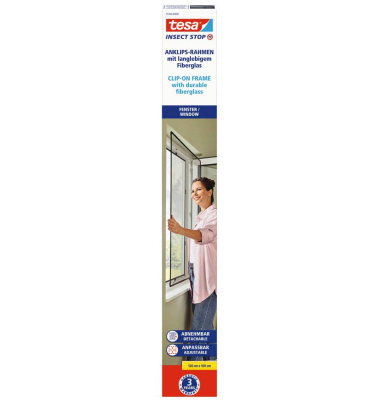 Fliegengitter Insect Stop Clip On anthrazit 1,0 x 1,2 m