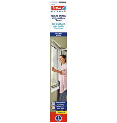 Fliegengitter Insect Stop Clip On anthrazit 1,2 x 1,4 m