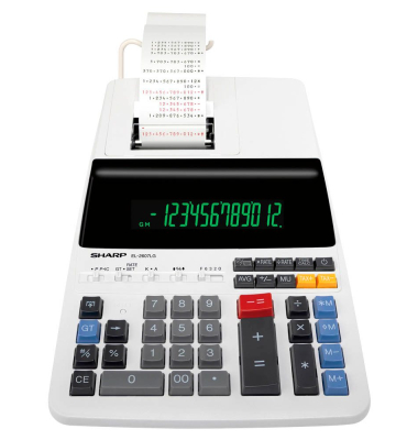 EL-2607LG Tischrechner druckend lichtgrau