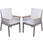Gartenstühle DENIA beige, Metall