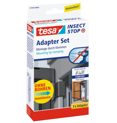 Klemmscharnier für Fliegengitter Insect Stop ALU Comfort Adapter Set anthrazit