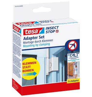 Klemmscharnier für Fliegengitter Insect Stop Falt Adapter Set weiß