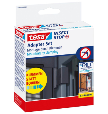 Klemmscharnier für Fliegengitter Insect Stop Falt Adapter Set anthrazit