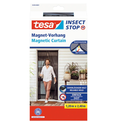 Fliegengitter Insect Stop Magnetvorhang anthrazit 1,2 x 2,4 m