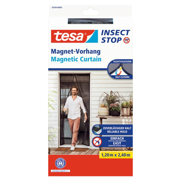 4063565437304 - Fliegengitter Insect Stop Magnetvorhang anthrazit 12 x 24 m 4063565437304 Tesa